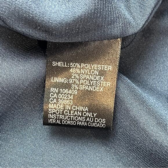 Tahari Arthur S. Levin Navy Sparking Lace Dress Size 10 - Picture 14 of 14